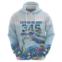 Personalized Cayman Islands 345 Hoodie Watercolor Turtle - Wonder Print Shop