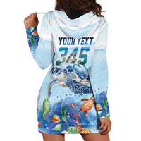 Personalized Cayman Islands 345 Hoodie Dress Watercolor Turtle - Wonder Print Shop