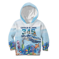 Personalized Cayman Islands 345 Kid Hoodie Watercolor Turtle - Wonder Print Shop
