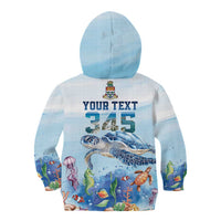 Personalized Cayman Islands 345 Kid Hoodie Watercolor Turtle - Wonder Print Shop