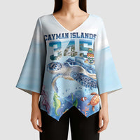 Personalized Cayman Islands 345 Kimono Sleeve Blouse Watercolor Turtle - Wonder Print Shop
