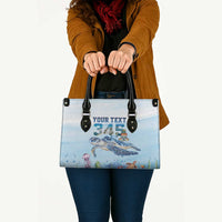 Personalized Cayman Islands 345 Leather Bag Watercolor Turtle - Wonder Print Shop