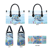 Personalized Cayman Islands 345 Leather Bag Watercolor Turtle - Wonder Print Shop