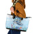 Personalized Cayman Islands 345 Leather Tote Bag Watercolor Turtle - Wonder Print Shop