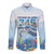Personalized Cayman Islands 345 Long Sleeve Button Shirt Watercolor Turtle - Wonder Print Shop