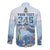 Personalized Cayman Islands 345 Long Sleeve Button Shirt Watercolor Turtle - Wonder Print Shop