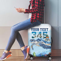 Personalized Cayman Islands 345 Luggage Cover Watercolor Turtle - Wonder Print Shop