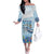 Personalized Cayman Islands 345 Off The Shoulder Long Sleeve Dress Watercolor Turtle - Wonder Print Shop