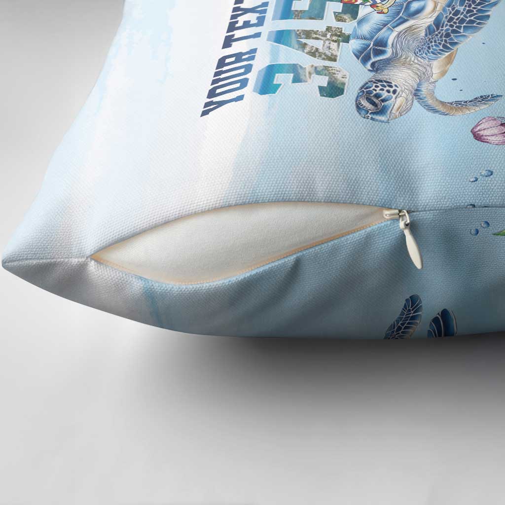 Personalized Cayman Islands 345 Pillow Cover Watercolor Turtle - Wonder Print Shop