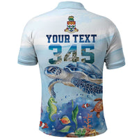 Personalized Cayman Islands 345 Polo Shirt Watercolor Turtle - Wonder Print Shop
