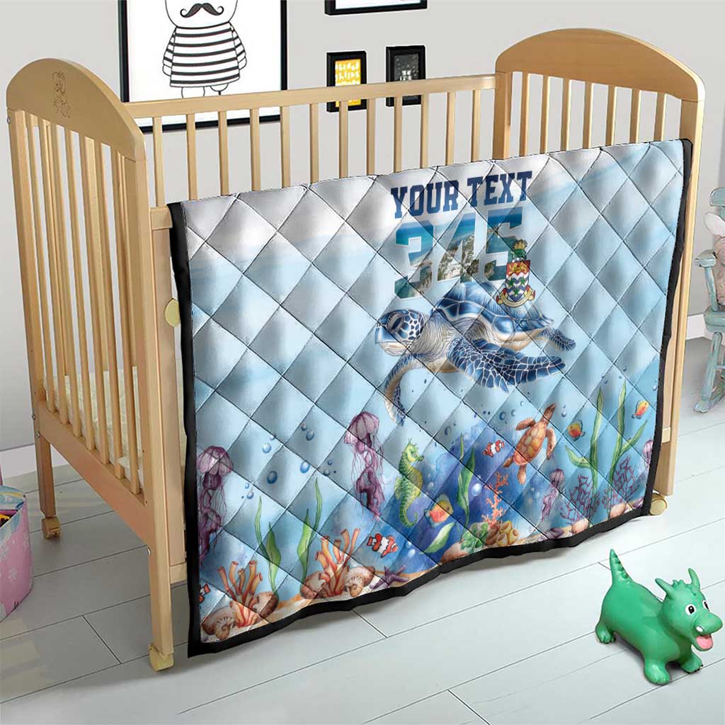 Personalized Cayman Islands 345 Quilt Watercolor Turtle - Wonder Print Shop