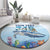 Personalized Cayman Islands 345 Round Carpet Watercolor Turtle - Wonder Print Shop