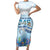 Personalized Cayman Islands 345 Short Sleeve Bodycon Dress Watercolor Turtle - Wonder Print Shop