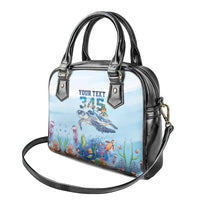 Personalized Cayman Islands 345 Shoulder Handbag Watercolor Turtle - Wonder Print Shop