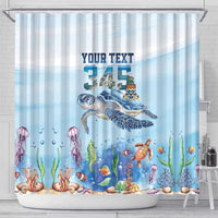 Personalized Cayman Islands 345 Shower Curtain Watercolor Turtle - Wonder Print Shop