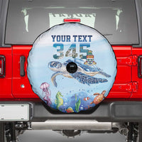 Personalized Cayman Islands 345 Spare Tire Cover Watercolor Turtle - Wonder Print Shop