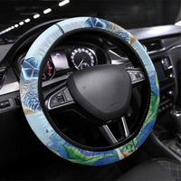 Cayman Islands 345 Steering Wheel Cover Watercolor Turtle - Wonder Print Shop