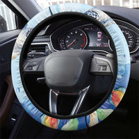 Cayman Islands 345 Steering Wheel Cover Watercolor Turtle - Wonder Print Shop