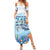 Personalized Cayman Islands 345 Summer Maxi Dress Watercolor Turtle - Wonder Print Shop
