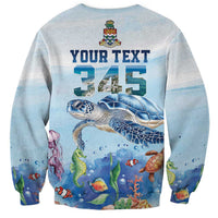Personalized Cayman Islands 345 Sweatshirt Watercolor Turtle - Wonder Print Shop
