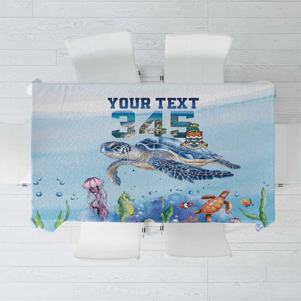 Personalized Cayman Islands 345 Tablecloth Watercolor Turtle - Wonder Print Shop