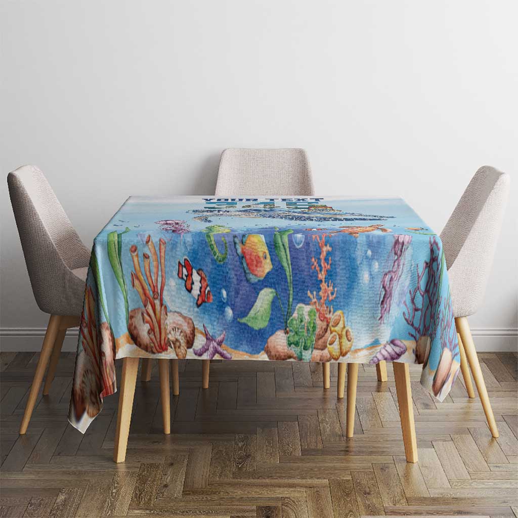 Personalized Cayman Islands 345 Tablecloth Watercolor Turtle - Wonder Print Shop