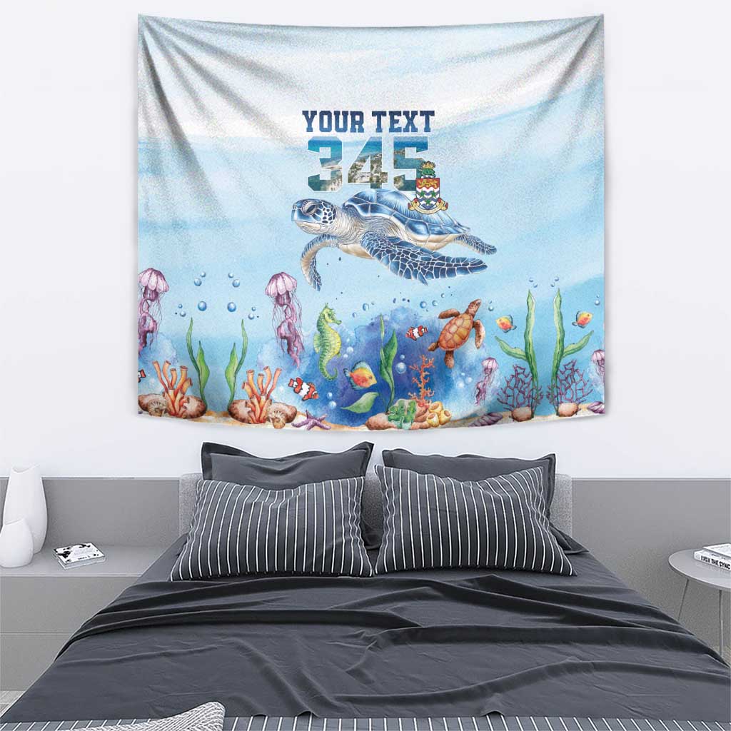 Personalized Cayman Islands 345 Tapestry Watercolor Turtle - Wonder Print Shop