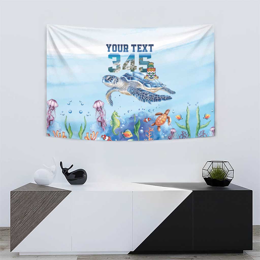 Personalized Cayman Islands 345 Tapestry Watercolor Turtle - Wonder Print Shop