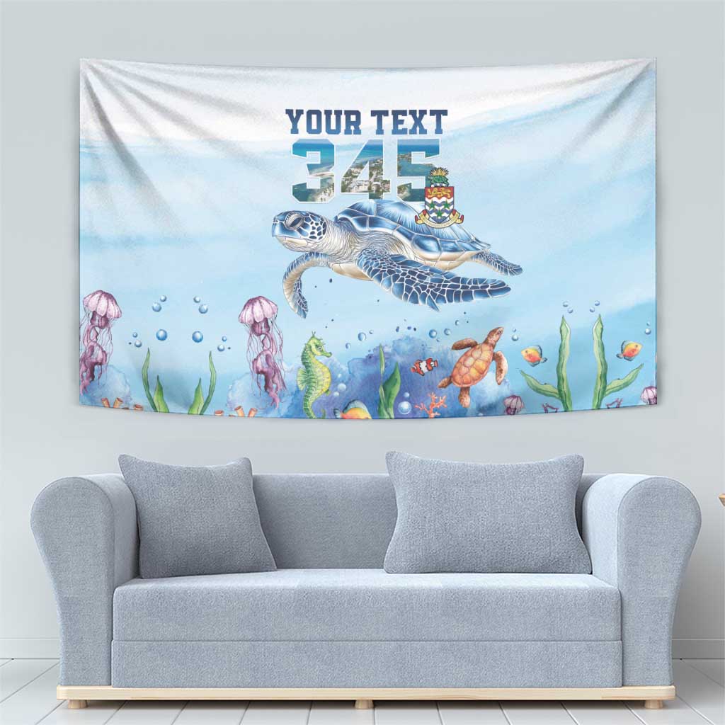 Personalized Cayman Islands 345 Tapestry Watercolor Turtle - Wonder Print Shop