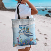 Personalized Cayman Islands 345 Tote Bag Watercolor Turtle - Wonder Print Shop