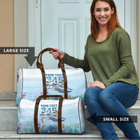 Personalized Cayman Islands 345 Travel Bag Watercolor Turtle - Wonder Print Shop