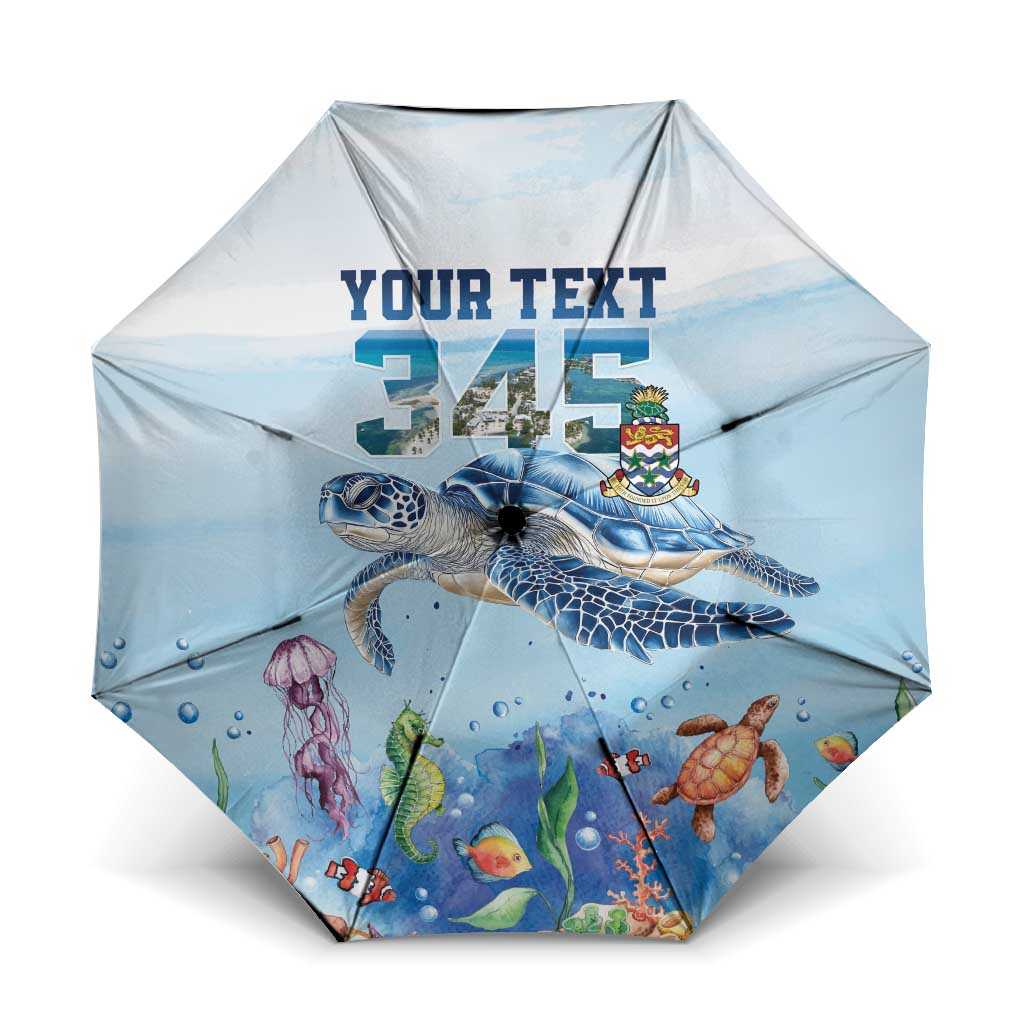 Personalized Cayman Islands 345 Umbrella Watercolor Turtle - Wonder Print Shop