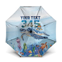 Personalized Cayman Islands 345 Umbrella Watercolor Turtle - Wonder Print Shop
