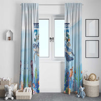 Personalized Cayman Islands 345 Window Curtain Watercolor Turtle - Wonder Print Shop