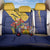 Barbados Coat Of Arms Back Car Seat Cover With Dwarf Poinciana Flowers - Wonder Print Shop