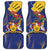 Barbados Coat Of Arms Car Mats With Dwarf Poinciana Flowers - Wonder Print Shop