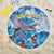 Personalized Barbados Fish Flying Beach Blanket With Stormy Sea Wave - Wonder Print Shop