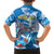 Personalized Barbados Fish Flying Family Matching Off Shoulder Maxi Dress and Hawaiian Shirt With Stormy Sea Wave - Wonder Print Shop