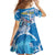 Personalized Barbados Fish Flying Family Matching Off Shoulder Maxi Dress and Hawaiian Shirt With Stormy Sea Wave - Wonder Print Shop