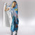 Personalized Barbados Fish Flying Hooded Blanket With Stormy Sea Wave
