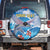 Personalized Barbados Fish Flying Spare Tire Cover With Stormy Sea Wave - Wonder Print Shop