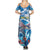 Personalized Barbados Fish Flying Summer Maxi Dress With Stormy Sea Wave - Wonder Print Shop