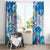 Personalized Barbados Fish Flying Window Curtain With Stormy Sea Wave - Wonder Print Shop