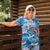 Personalized Barbados Fish Flying Women Polo Shirt With Stormy Sea Wave - Wonder Print Shop