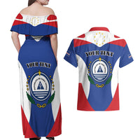Personalized Cape Verde Coat Of Arms Couples Matching Off Shoulder Maxi Dress and Hawaiian Shirt Sport Style - Wonder Print Shop
