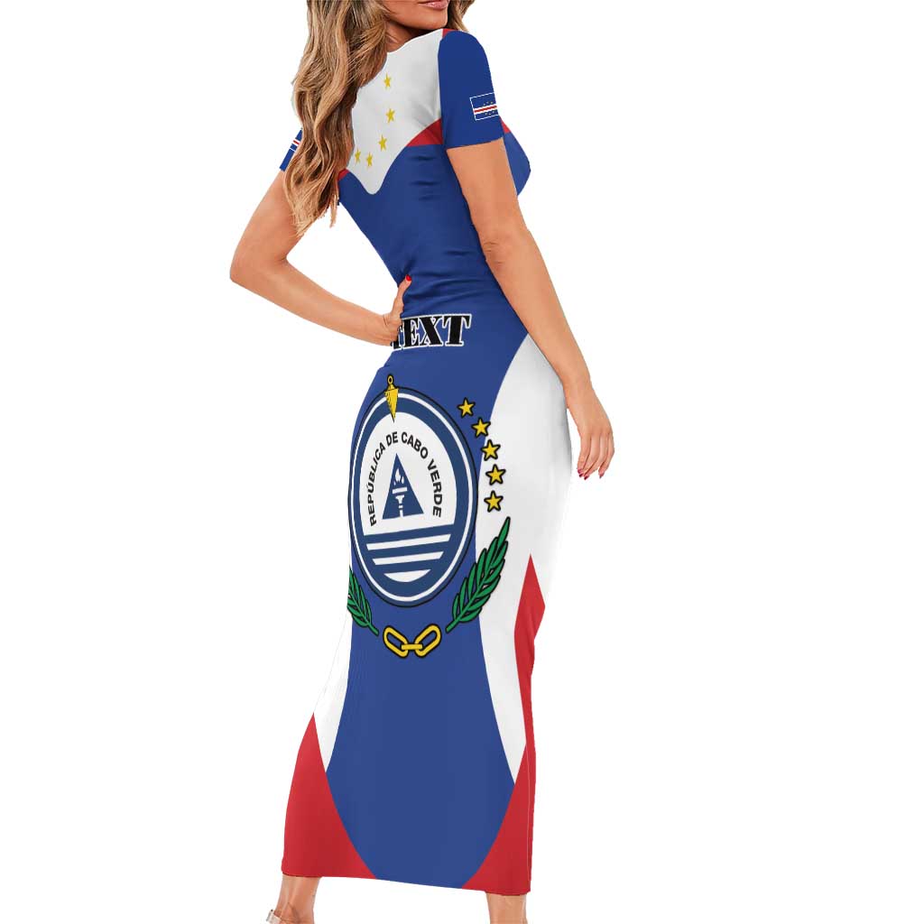 Personalized Cape Verde Coat Of Arms Family Matching Short Sleeve Bodycon Dress and Hawaiian Shirt Sport Style - Wonder Print Shop