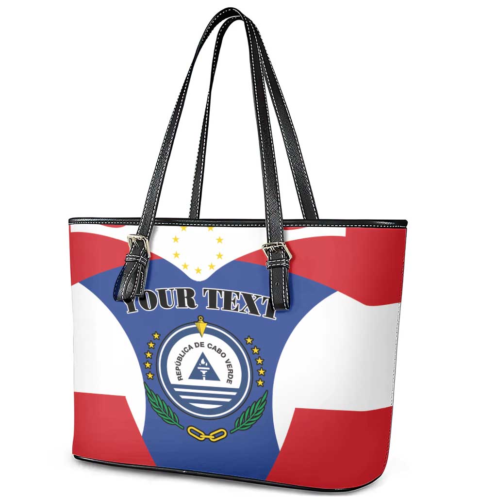 Personalized Cape Verde Coat Of Arms Leather Tote Bag Sport Style - Wonder Print Shop