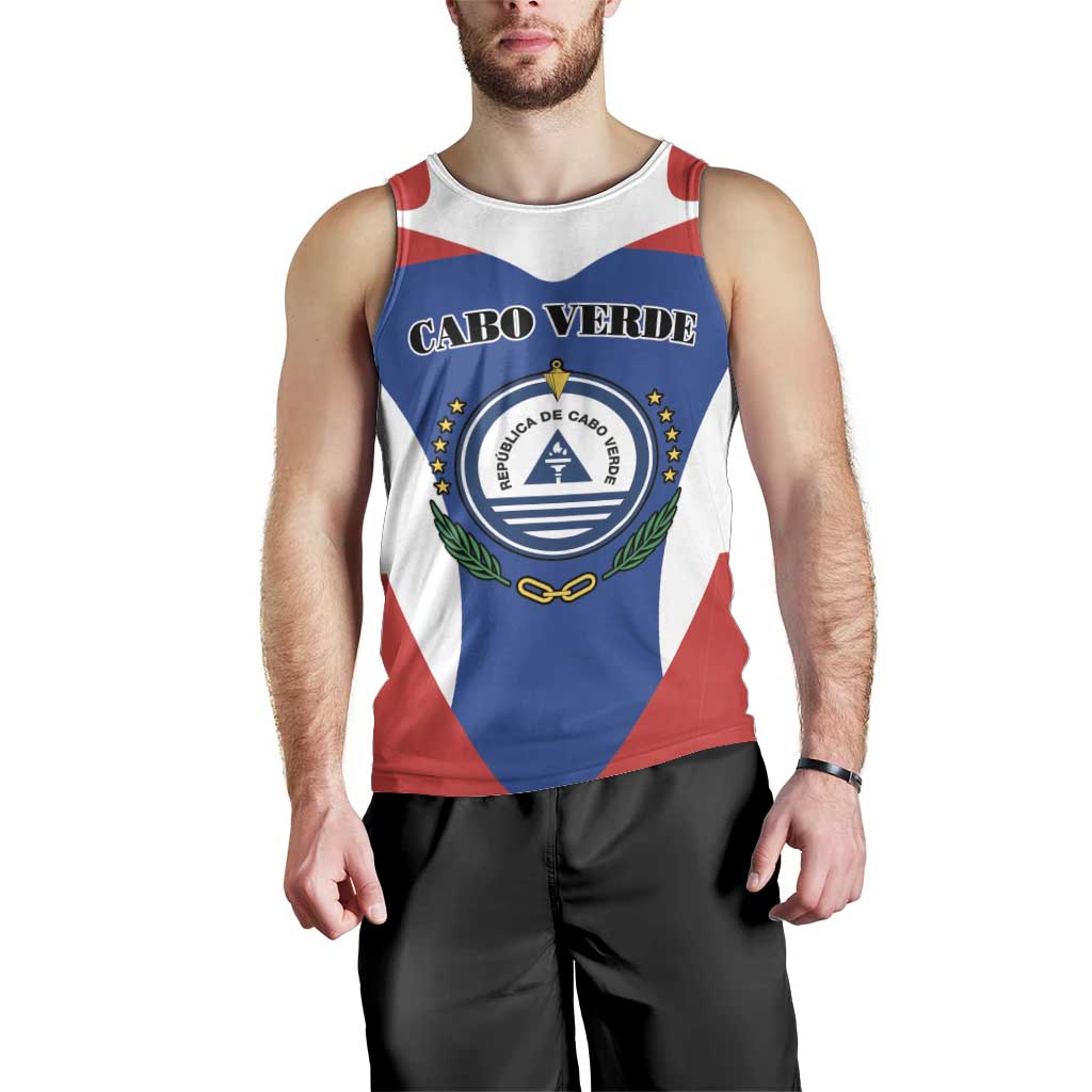 Personalized Cape Verde Coat Of Arms Men Tank Top Sport Style - Wonder Print Shop