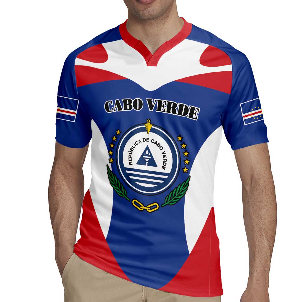 Personalized Cape Verde Coat Of Arms Rugby Jersey Sport Style - Wonder Print Shop