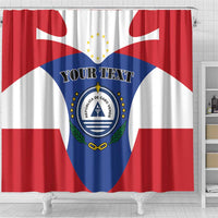 Personalized Cape Verde Coat Of Arms Shower Curtain Sport Style